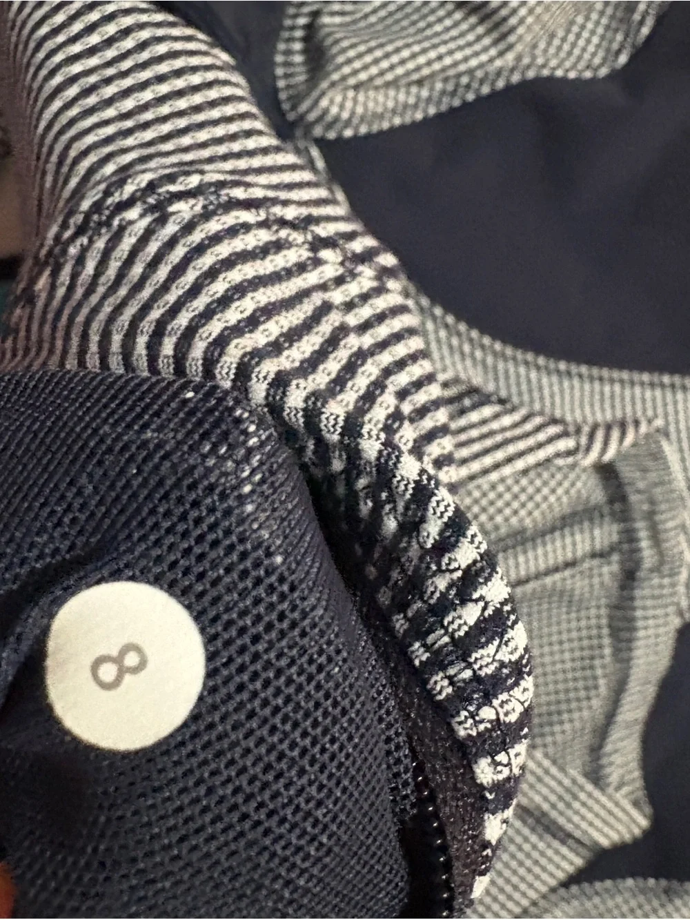lululemon athletica Black and White Houndstooth Quilted Zip Jacket